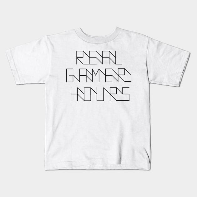 Real Gamer Hours Kids T-Shirt by PattyT